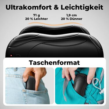 Електричні грілки для рук 2 шт. з магнітним кріпленням, 6000mAh, 3 режими нагріву, USB-зарядка, для кемпінгу, подорожей, офісу, чорний, 11.2*2.35*14 см