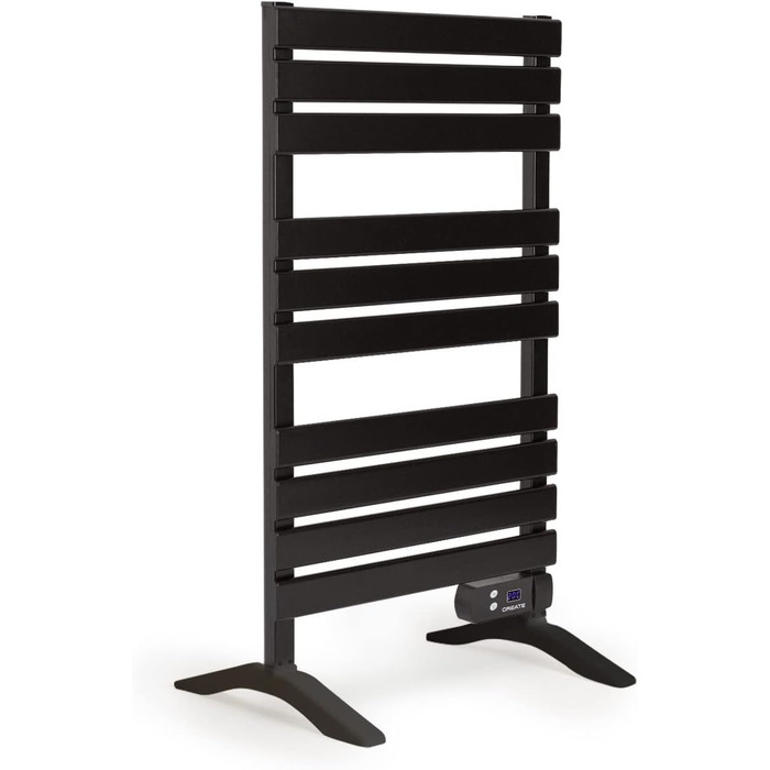 Електричний рушникосушарка CREATE / WARM 500W, чорний, з ніжками, 103x55x5 см, термостат, низьке споживання