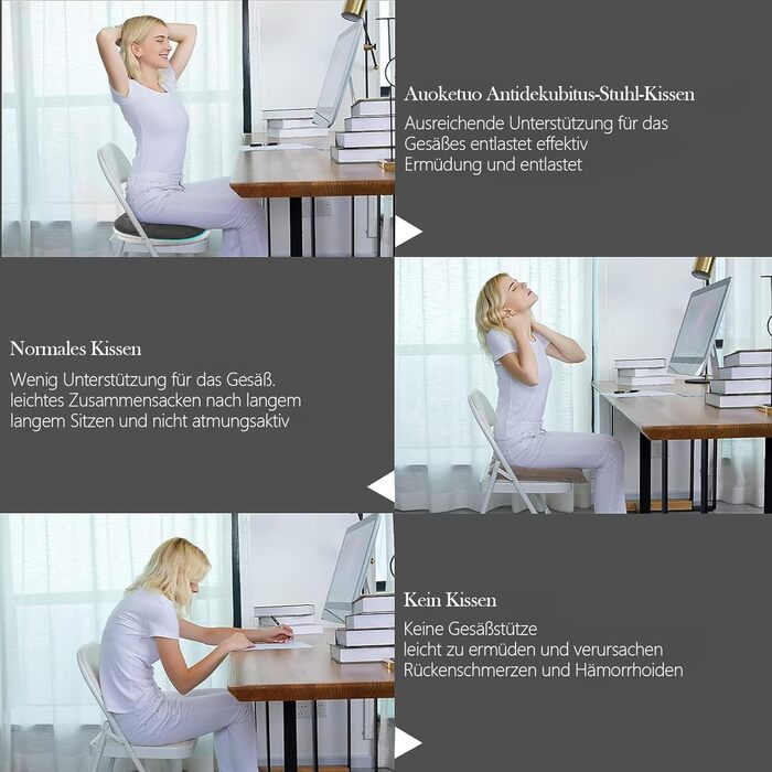 Ортопедична протипролежнева подушка-кільця (донат) від геморою, проблем з простатою, копчиком та ішіасом, сіра