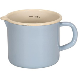 Молочник Karl Krüger Sylt 1 л, емаль, блакитний, 12 x 16 x 30 см