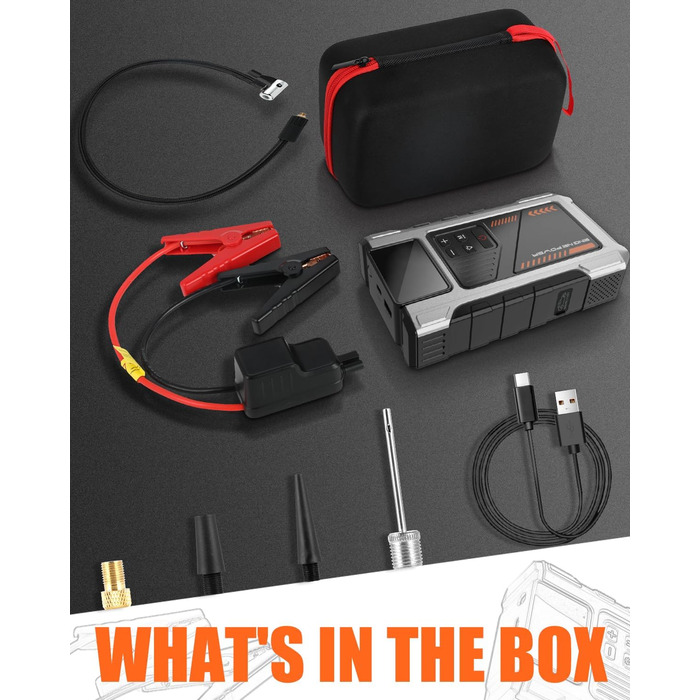 Портативний зарядний пристрій для автомобільної батареї, 168000 mAh, PD-JA2