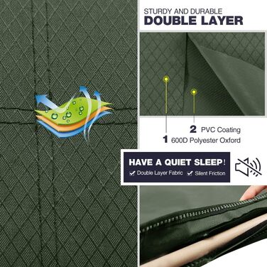 Розкладне кемпінгове ліжко REDCAMP XXL, посилене складане ліжко для кемпінгу та відпочинку, ширина 71 см, витримує до 226 кг, сірий/зелений/чорний
