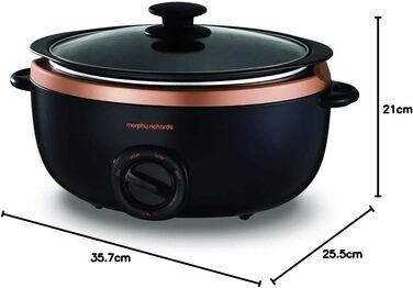 Мультиварка Morphy Richards Sear & Stew, 3.5л, чорний та рожеве золото (460016)