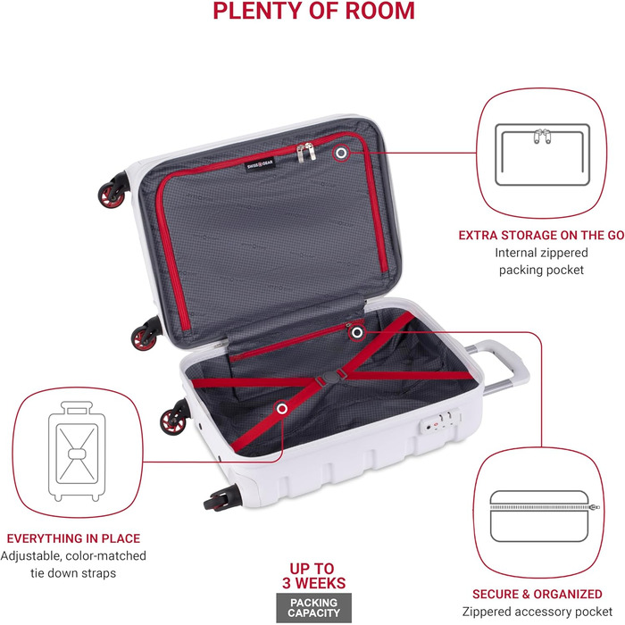 Чемодан SwissGear 7366 Hardside з розширюваним об'ємом та спін-колесами, зелений (3-Piece Set - 19/23/27, білий/Opulenter Garten)