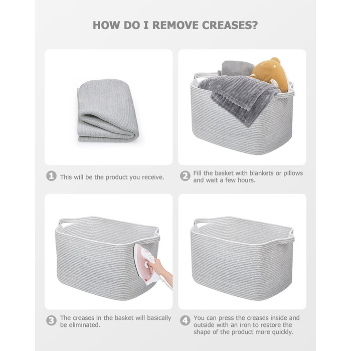 Складаний кошик для білизни 63л, 2 шт. (білий та коричневий), 1 шт. (світло-сірий)