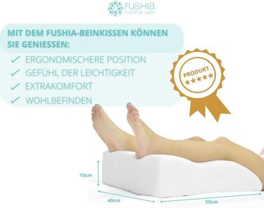 Ортопедична подушка для ніг з м'якої піни, для поліпшення кровообігу, знімний чохол (біла тканина)