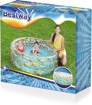 Дитячий басейн Bestway, Sea Life, різнокольоровий, 150 x 53 см 150 x 53 см одномісний