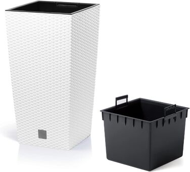 Каструля для приготування їжі Zeit 35 літрів з кришкою, 28,7 x 28,7 x 55 см, біла