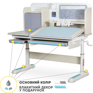 Дитячий стіл Mealux Winnipeg Multicolor MG + BL (арт.BD-630 MG + BL Multicolor)
