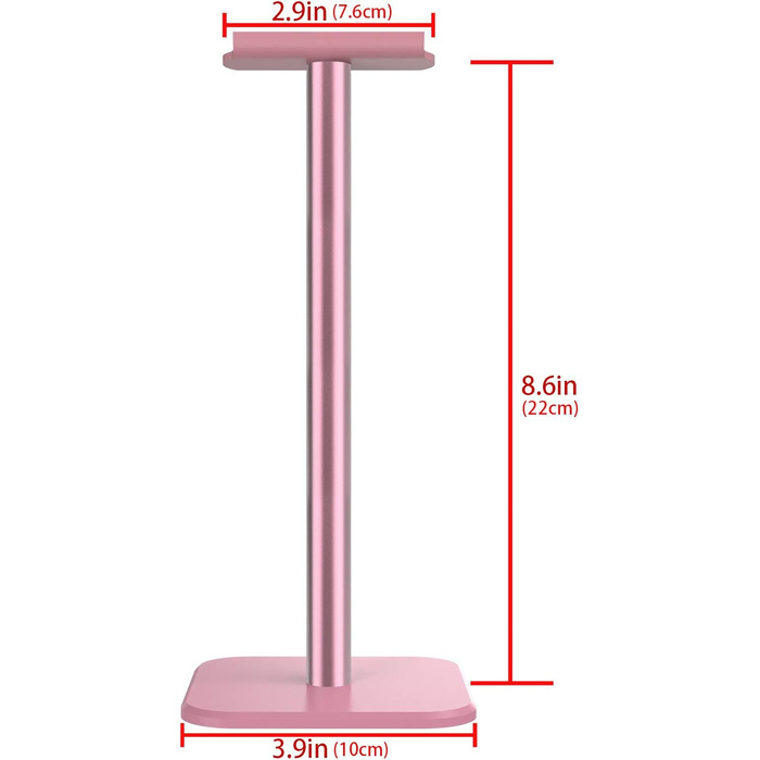 Алюмінієва підставка для навушників GEEKRIA для накладних, ігрова гарнітура, сумісна з Bose QC35, Studio3 (рожева)