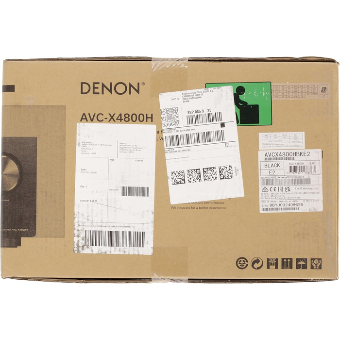 Канальний AV-ресивер Denon AVC-X4800H, 8K, Dolby Atmos, DTSX, Bluetooth, HEOS, Alexa, Чорний, 9.4-