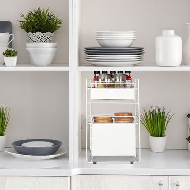 Поличка з висувними ящиками Relaxdays з 2 кошиками