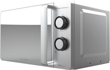 Мікрохвильова піч Cecotec ProClean 3060 20 л, 700 Вт, Ready2Clean, 6 режимів, 3D Wave, таймер 30 хв, срібляста