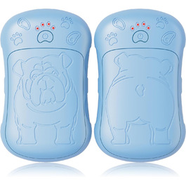 Електричні грілки для рук, 2 шт. 6000mAh, акумуляторні, багаторазові, для спорту, полювання, кемпінгу, теплий подарунок для жінок, чоловіків, дітей, блакитні