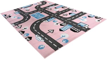 Дитячий килимок TAPISO Pinky з коротким ворсом вуличний KOTEX (80x150 см, Сірий, Синій, Чорний, Білий, Пастель, Рожевий, Автомобіль)