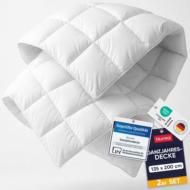 Комплект постільної білизни Blumtal 135x200 см (2 шт.) - всесезонний, сертифікат Oeko-Tex, щільність 300 GSM