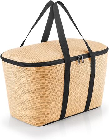 Сумка-холодильник Reisenthel Raffia Black - одноразова, з високоякісного поліестеру для пікніка та покупок