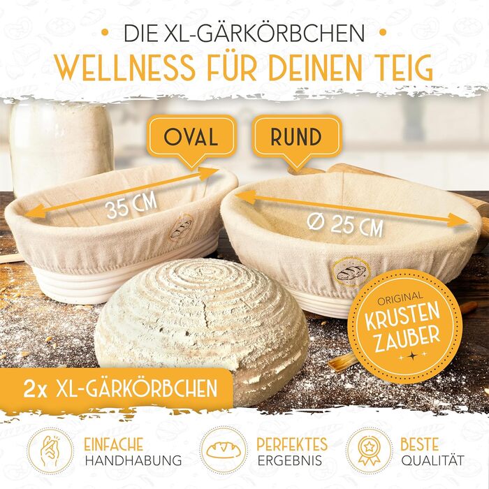 Набір для заквашування хліба Krustenzauber: 2 гнізда для бродіння, 600 мл закваски, аксесуари для випічки