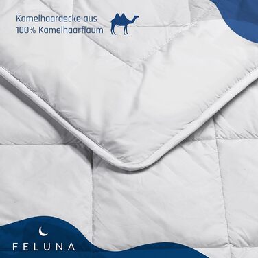 Ковдра зимова Feluna® з верблюжої вовни, 135x200 см | Зимова ковдра з верблюжим пухом