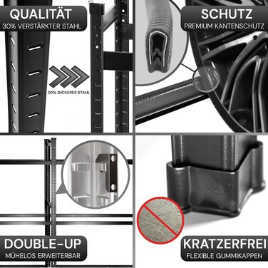 Стійка для шин Premium 8 шин, 100x110x40 см, чорна, 175 кг, для гаража та складу