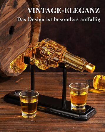 Набір віскі Oaksea: декантик та 2 келихи – ідеальний подарунок для чоловіків, батька, на Різдво, для любителів віскі