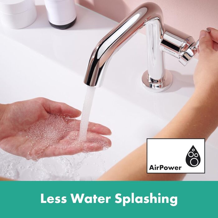 Змішувач для ванної кімнати Hansgrohe Tecturis S Fine з Push-Open, CoolStart, EcoSmart+ та виливом 110 мм, хром