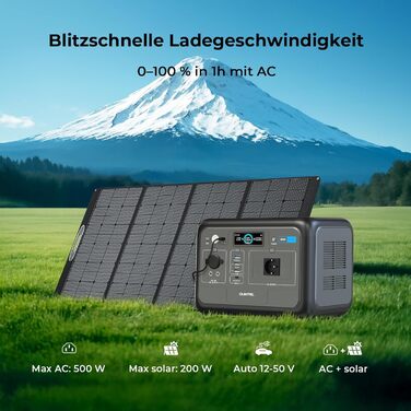 Портативна електростанція OUKITEL P800: 800W, 512Wh LiFePO4, USB-A/C, 1600W пікова потужність, для кемпінгу та подорожей