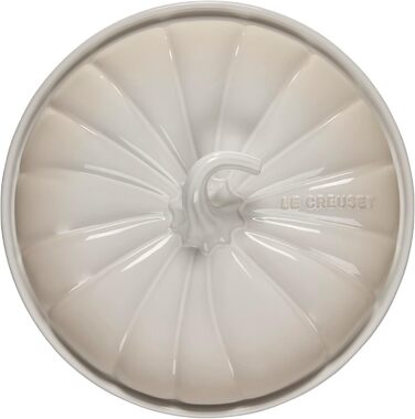 Кокотниця Le Creuset Figurale Kürbis, емальоване чавун, 4 л, білий з мідним ручками (для випічки, безе)