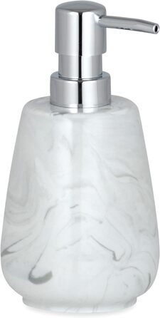 Щітка для унітазу Marble H.41.5 D.13.5 біла/сіра (дозатор для мила, різнокольоровий)