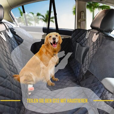 Автомобільне ковдру Vailge для собак заднє сидіння нековзне ковдру для собак заднє сидіння водонепроникне з оглядовим вікном, захист багажника Собака з ременем безпеки для автомобіля автомобіль фургон позашляховик (X-великий (152 см Ш x 162 см Л))