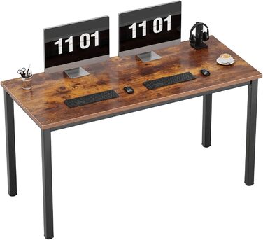 Стіл письмовий SogesHome 120x60x75 см, комп'ютерний, для офісу та дому, чорний, ретро стиль