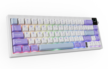 Бездротова механічна клавіатура Ajazz AK650 Flying Fish Switch - Purple (AK650-FF-PWB)