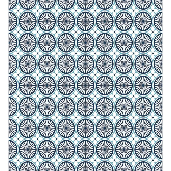 Набір племінних підковдр для односпальних ліжок, марокканський квітковий візерунок, захист від кліщів, підходить для алергіків з наволочкою, 130 x 200 см - 70 x 50 см, блідо-блакитний темно-синій