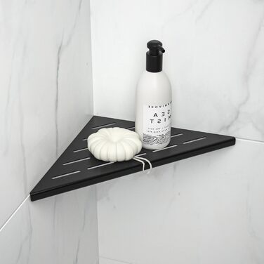 Поличка для душу Eck з нержавіючої сталі 304, для кахельної стіни, вбудована, для ремонту ванної кімнати (254 мм - 2 шт) (254 мм - 1 шт, Чорний)