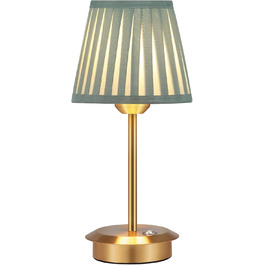 Настільна лампа OUSFOT бездротова, 3 режими яскравості, золота, вінтажний дизайн з абажуром для вітальні, кабінету, спальні, їдальні