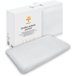 Дитяча подушка Inphysio з Memory Foam: бамбукова тканина, гіпоалергенна, 50x30x5.5 см, кремовий колір