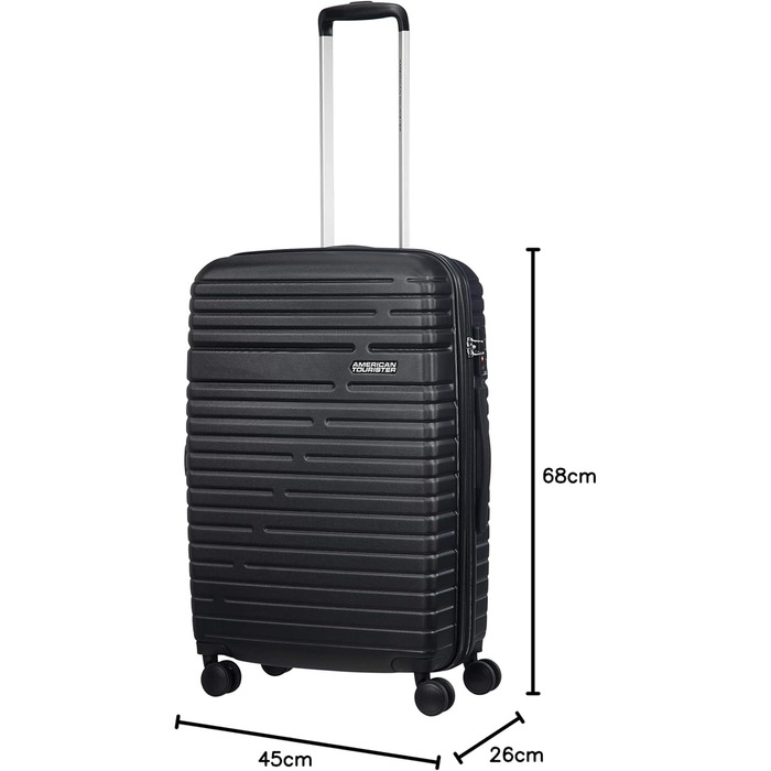 Валіза American Tourister Aero Racer Spinner 68, що розкладається, 68 см, 75.5 л, Jet Black