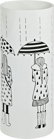 Підставка для парасольок, металева, біла, Ø 18 x H 45 см