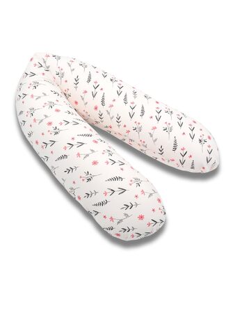 Подушка для вагітних Bear Classic 190 см, бавовняна подушка для сну та підтримки тіла, гіпоалергенна, колір Flower Pink