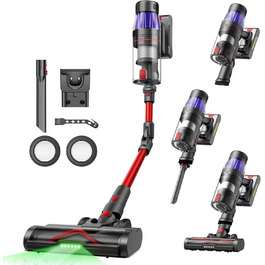 Бездротовий акумуляторний пилосос Ultenic U16 Flex: 550W, 50000Pa, 60 хв роботи, сенсорний екран, труба-кліпса, док-станція, антизаплутування для твердих поверхонь, килимів та шерсті тварин