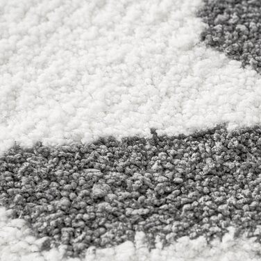 Килимок для ванної MIULEE нековзний решітчастий килимок для ванної з мікрофібри геометричний килим абсорбуючий килимок для ванної можна прати в пральній машині Килимок для душу пухнастий килимок для ванної Сірий (50x80 см, c сірий)