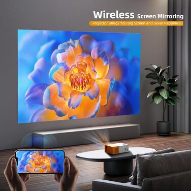 Міні проєктор YG300ProMax: портативний LED проєктор для мультфільмів та домашнього кінотеатру. Підтримка дзеркального відображення з кабелю. Ідеальний подарунок для дітей.