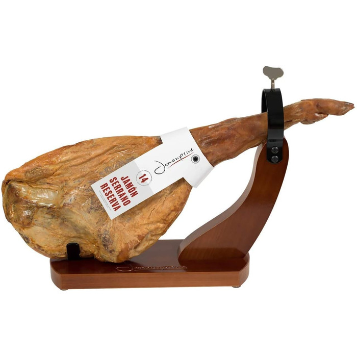 Підставка для хамону Jamonero Jamonprive з антиковзними ніжками, ніж та точилка