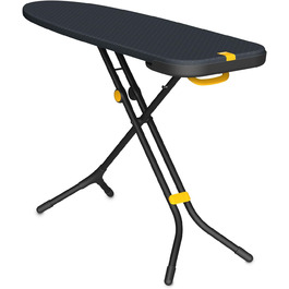 Прасувальна дошка Joseph Joseph Glide Plus 135 x 45 см з регулюванням висоти та стійкою до нагрівання поверхнею для прасування, зручне зберігання, 4-шаровий бавовняний чохол, чорний/синій