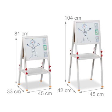 Дитячий столик Relaxdays з дощечкою для малювання