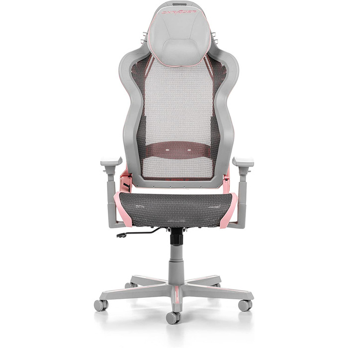 Ігрове крісло DXRacer Air R1S, сітка, сіро-рожеве, до 200 см