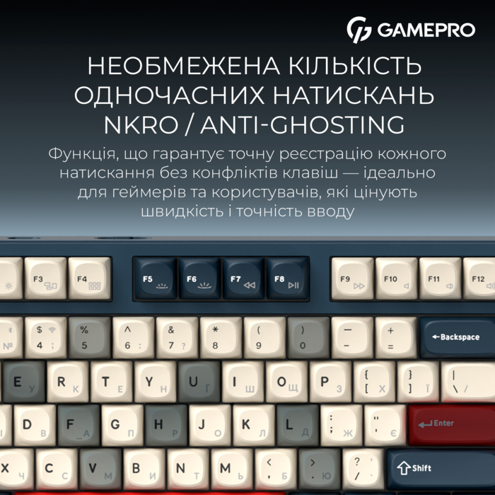 Бездротова механічна клавіатура GamePro Asgard Ragnar (MK285BL)