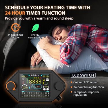 Дизельний опалювач LF Bros 5 кВт -12V/24V/220-240V з дистанційним керуванням та LCD-дисплеєм для гаража, майстерні, кемпінгу, автодому (білий)