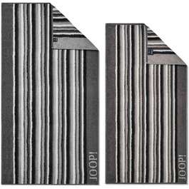 Рушник JOOP Move Stripes 1692 77 антрацит - 50x100 см