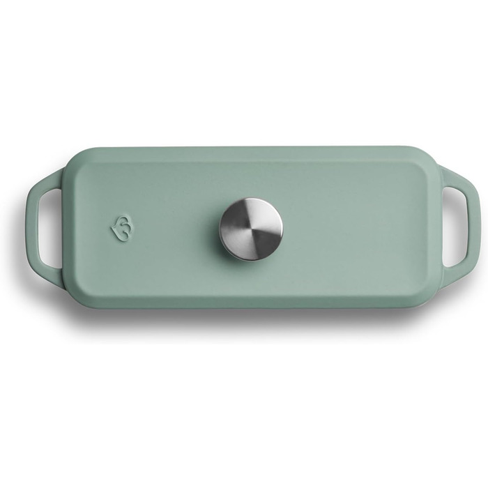 Форма для випічки Springlane з чавуну з кришкою 3L, емальована, для хліба, паштетів та запіканок, 33,5 x 13 см, м'ятного кольору